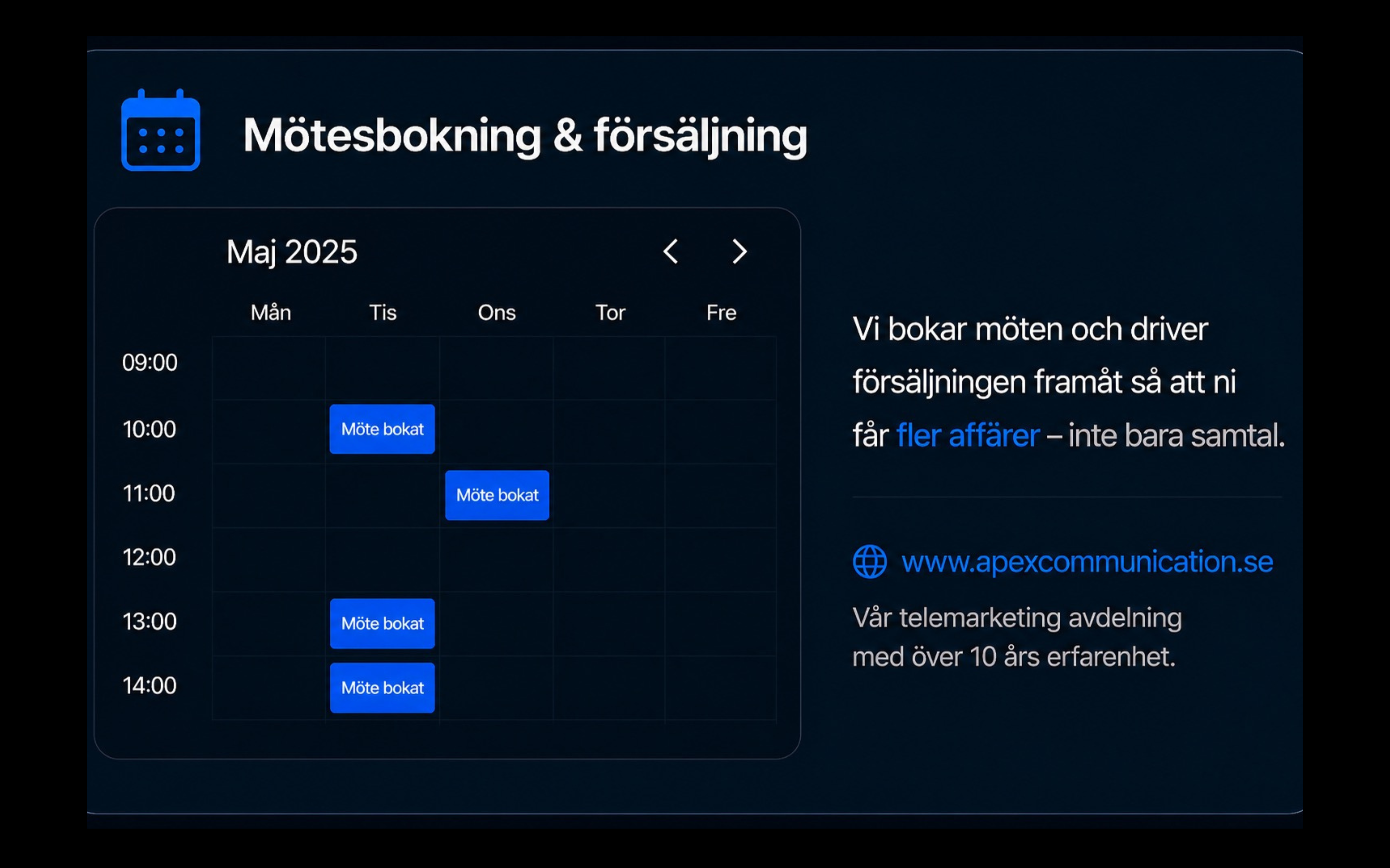 Booking and sales asset